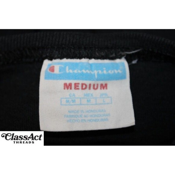 Vintage Champion T Shirt Men’s Cotton Patches Light blue Tag Sz L - Picture 6 of 7